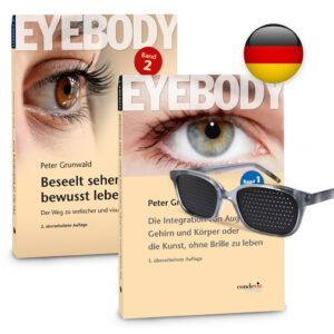 Bundle: Eyebody Book 1 + Book 2 + Pinhole Glasses (German)