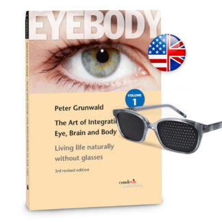 Special Bundle: Book 1 (english) + Pinhole Glasses (grey frame)