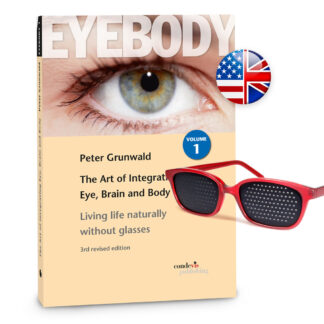 Special Bundle: Book 1 (english) + Pinhole Glasses (red frame)