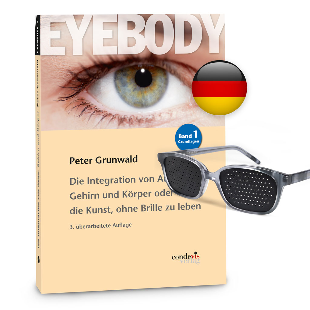 Special Bundle: Book 1 (german) + Pinhole Glasses (grey frame)